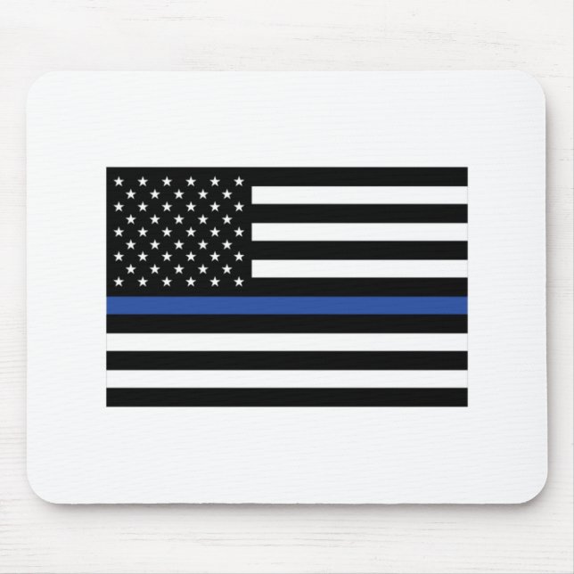 Thin Blue Line Flag Mousepad (Vorne)