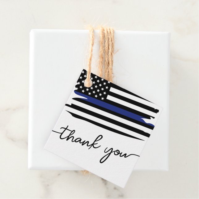Thin Blue Line Flag Polizeidirektor Vielen Dank Geschenkanhänger (Beispiel)