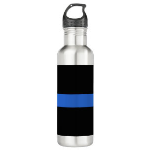 Thin Blue Line Flag Polizeisolidaritätszeichen Edelstahlflasche