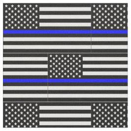 Thin Blue Line Flag Stoff
