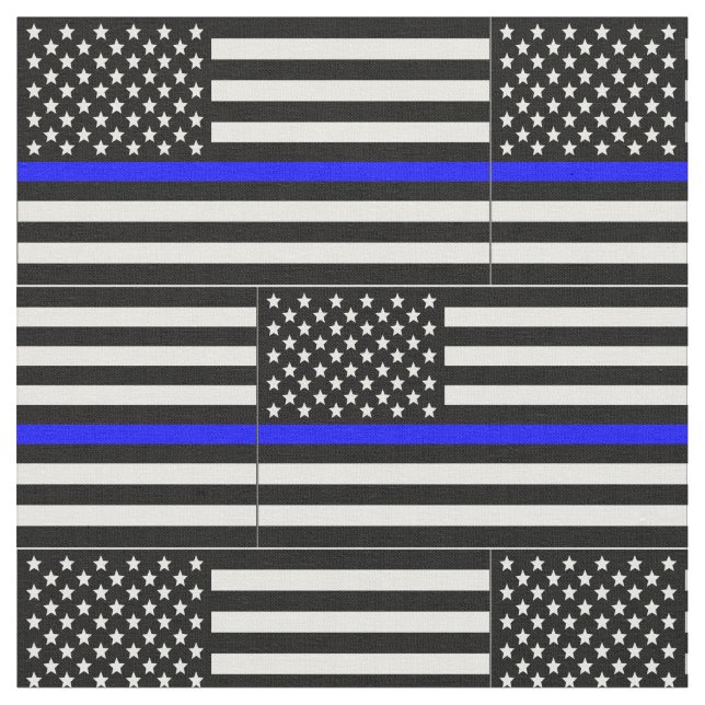 Thin Blue Line Flag Stoff (Nahaufnahme)