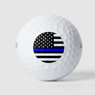 Thin Blue Line Flag (Vereinigte Staaten) Golfball