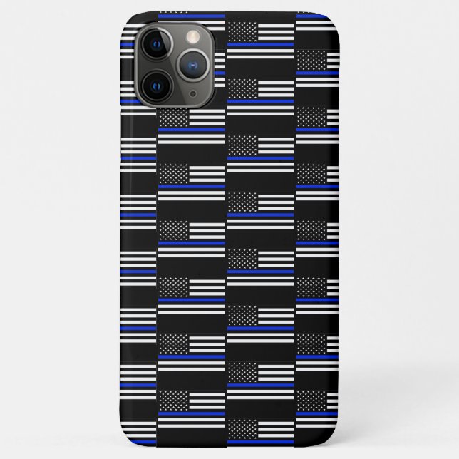 Thin Blue Line-Flagge Case-Mate iPhone Hülle (Rückseite)