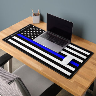 Thin Blue Line Flagge (Vereinigte Staaten) Schreibtischunterlage