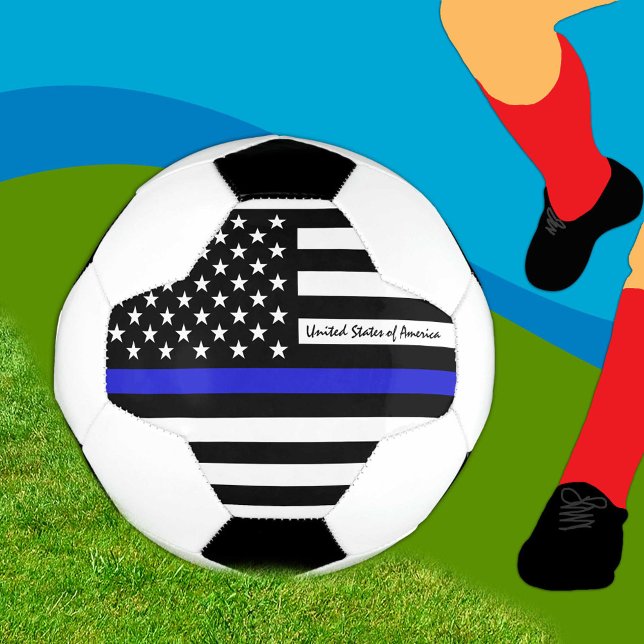 Thin Blue Line & Football USA Flagge Fußball (Von Creator hochgeladen)