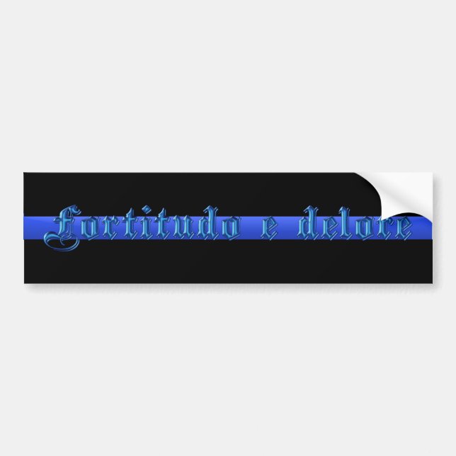 Thin Blue Line - Fortitudo e Delore Autoaufkleber (Vorne)