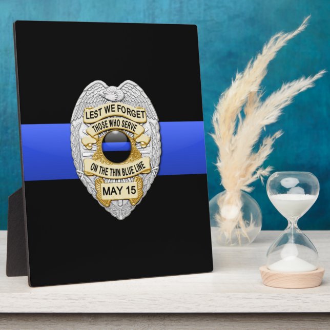 Thin Blue Line Fotoplatte (Seite)