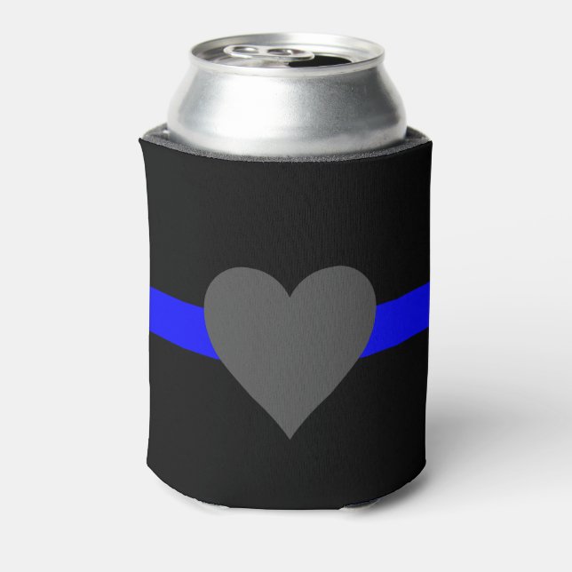 Thin Blue Line - Für diejenigen, die bedienen Dosenkühler (Kanne Rückseite)