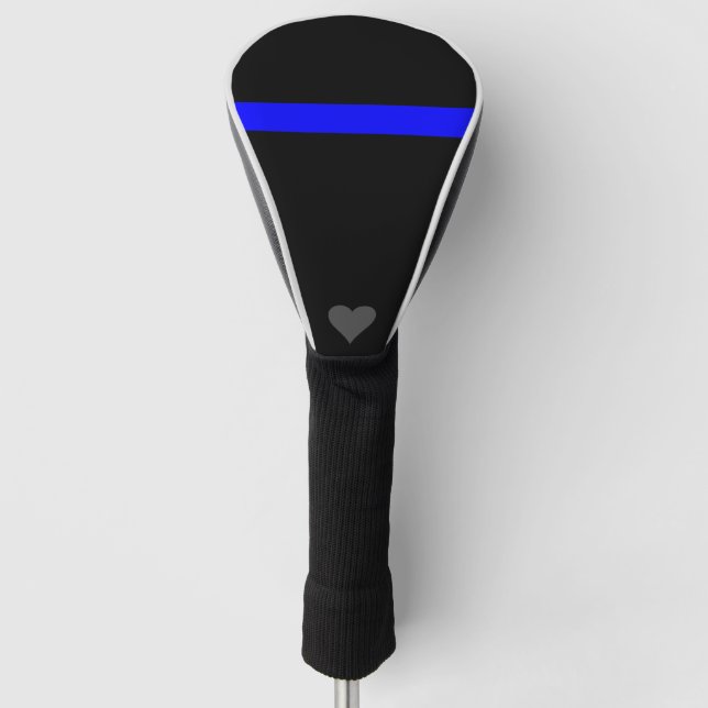 Thin Blue Line - Für diejenigen, die bedienen Golf Headcover (Vorderseite)