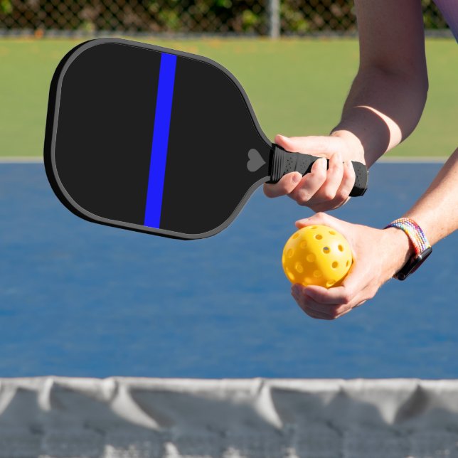 Thin Blue Line - Für diejenigen, die bedienen Pickleball Schläger (InSitu)