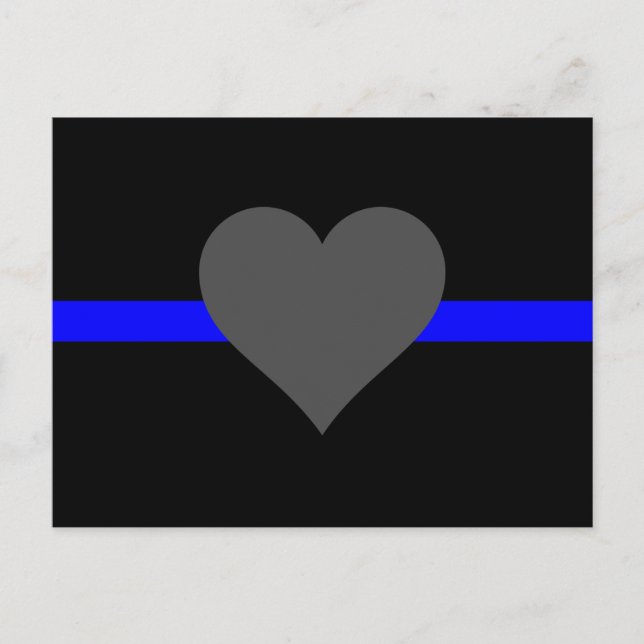 Thin Blue Line - Für diejenigen, die bedienen Postkarte (Vorderseite)