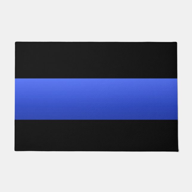 Thin Blue Line Fußmatte (Vorderseite)