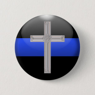Thin Blue Line Gebet für Sicherheit Button