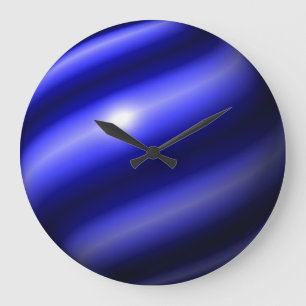 Thin Blue Line Globe Große Wanduhr