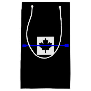 Thin Blue Line im kanadischen Flaggendekor Kleine Geschenktüte