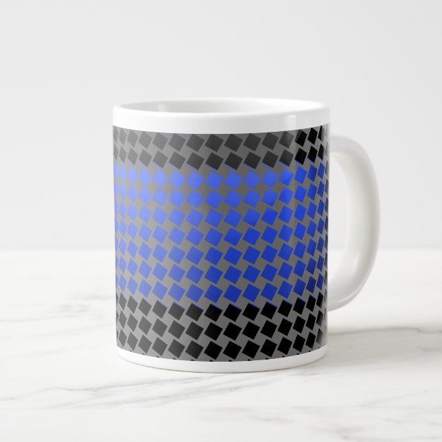 Thin Blue Line Jumbo-Tasse (Vorderseite Rechts)