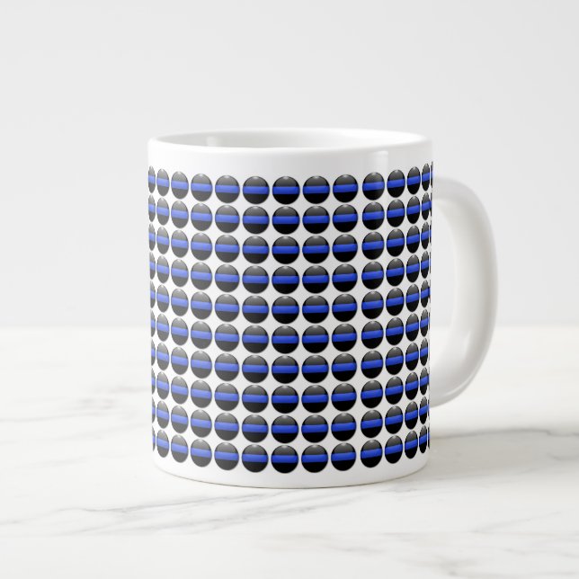 Thin Blue Line Jumbo-Tasse (Vorderseite Rechts)
