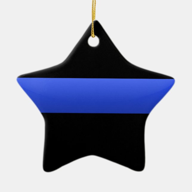 Thin Blue Line Keramik Ornament (Vorne)