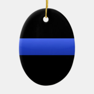 Thin Blue Line Keramik Ornament