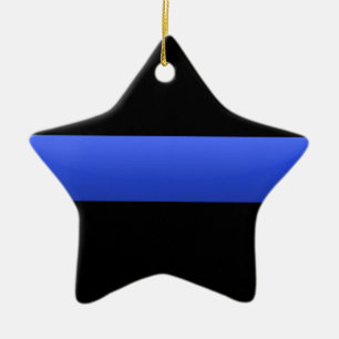 Thin Blue Line Keramikornament