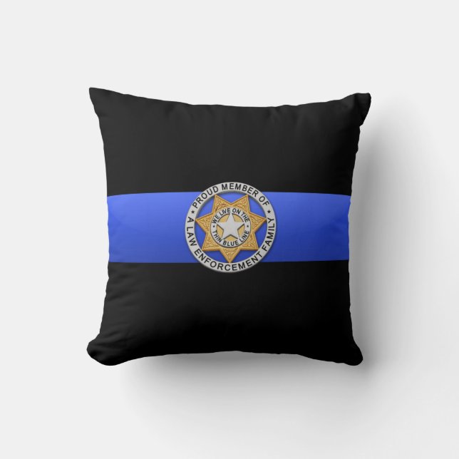 Thin Blue Line Kissen (Vorderseite)