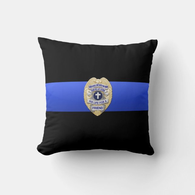 Thin Blue Line Kissen (Vorderseite)