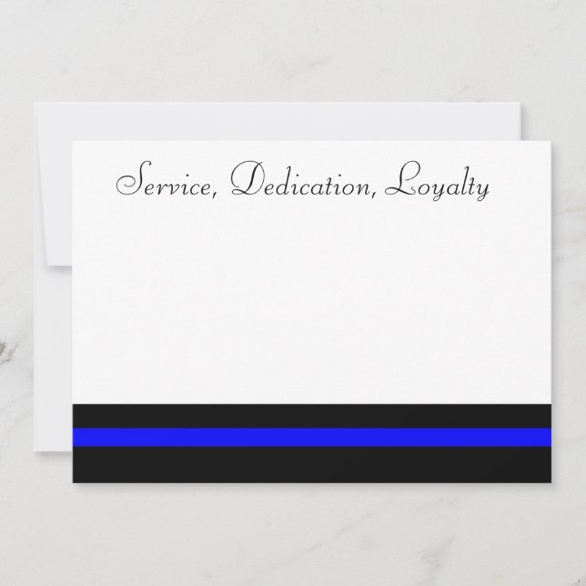 Thin Blue Line laden Einladung (Vorderseite)