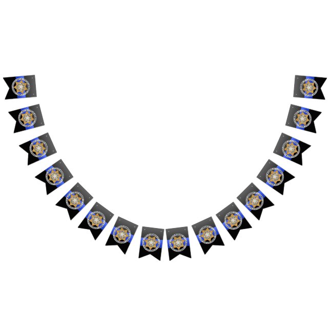 Thin Blue Line Law Enforcement Family Abzeichen Wimpelkette (Alle)