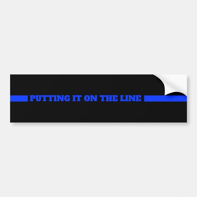 Thin Blue Line LEO Putting it on Line Support Autoaufkleber (Vorne)