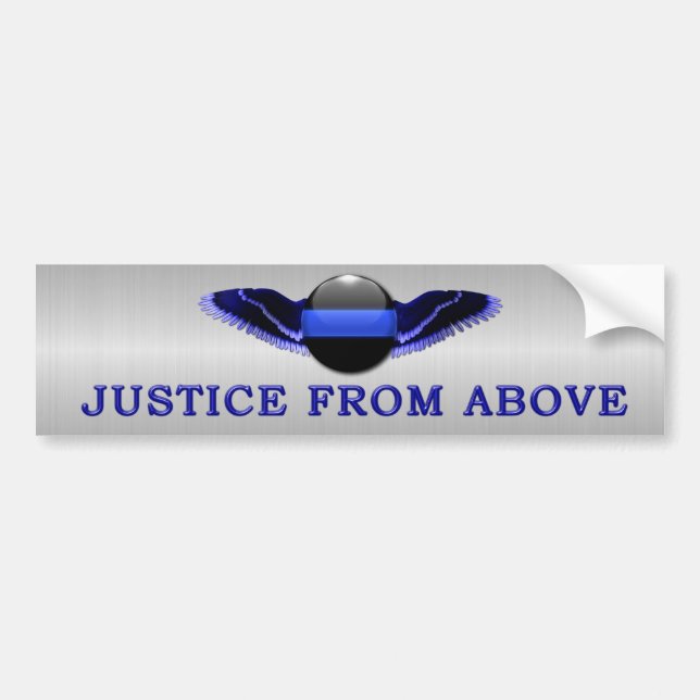 Thin Blue Line - Luftpolizei von oben Autoaufkleber (Vorne)