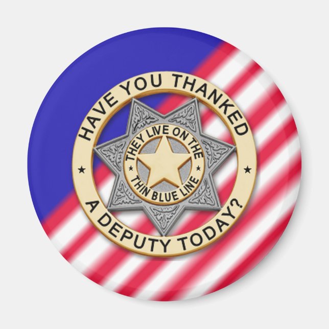 Thin Blue Line Magnet (Vorne)