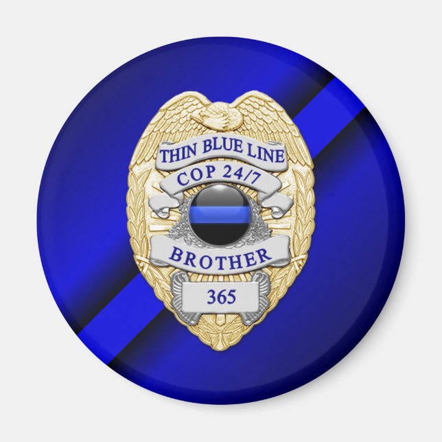 Thin Blue Line Magnet (Vorne)