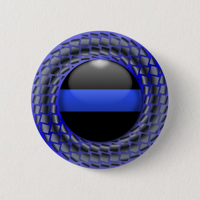 Thin Blue Line Medallion Button (Vorderseite)
