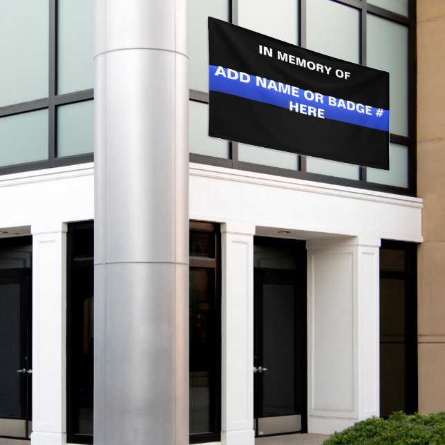 Thin Blue Line Memorial Banner (Äußeres Gebäude)