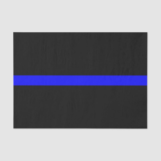 Thin Blue Line Memorial Symbol auf Seidenpapier (Vorderseite)