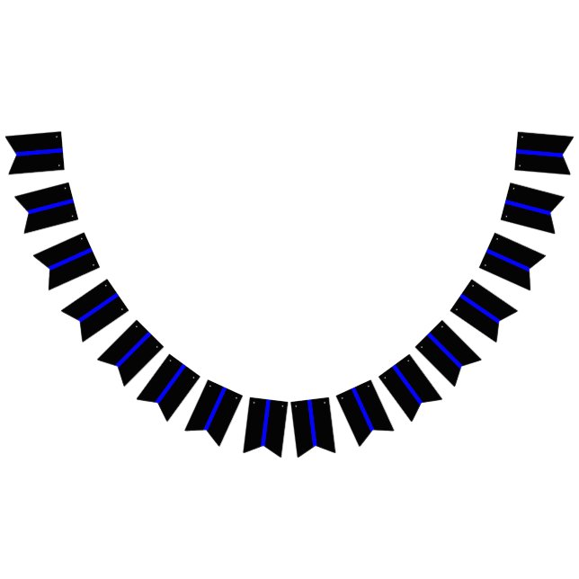 Thin Blue Line Memorial Symbolic auf Wimpelkette (Alle)
