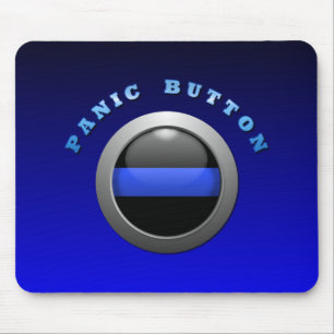 Thin Blue Line - Panic Button Mousepad