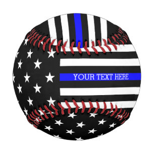 Thin Blue Line - Personalisierte amerikanische Fla Baseball
