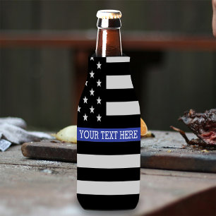 Thin Blue Line - Personalisierte amerikanische Fla Flaschenkühler