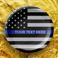Thin Blue Line - Personalisierte amerikanische Fla