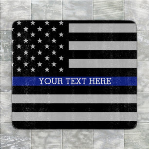 Thin Blue Line - Personalisierte amerikanische Fla Schneidebrett