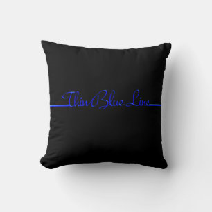 Thin Blue Line Pillow Kissen