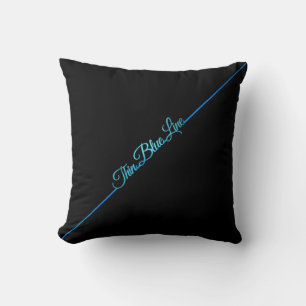 Thin Blue Line Pillow Kissen