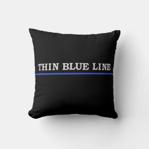 Thin Blue Line Pillow Kissen