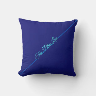 Thin Blue Line Pillow Kissen