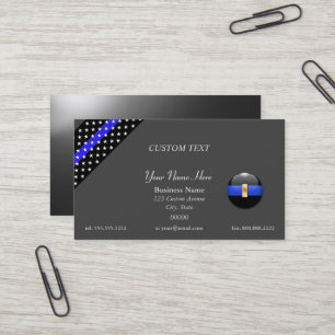 Thin Blue Line Police Lieutenant Business Card Visitenkarte