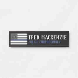 Thin Blue Line Police Patriotic Office Türsigne Türschild