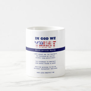 Thin Blue Line Police PRAYER US Law Enforcement Kaffeetasse