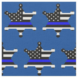 Thin Blue Line Police Sheriff Abzeichen Muster Stoff