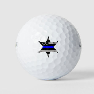 Thin Blue Line Police Sheriffs Abzeichen Golfball